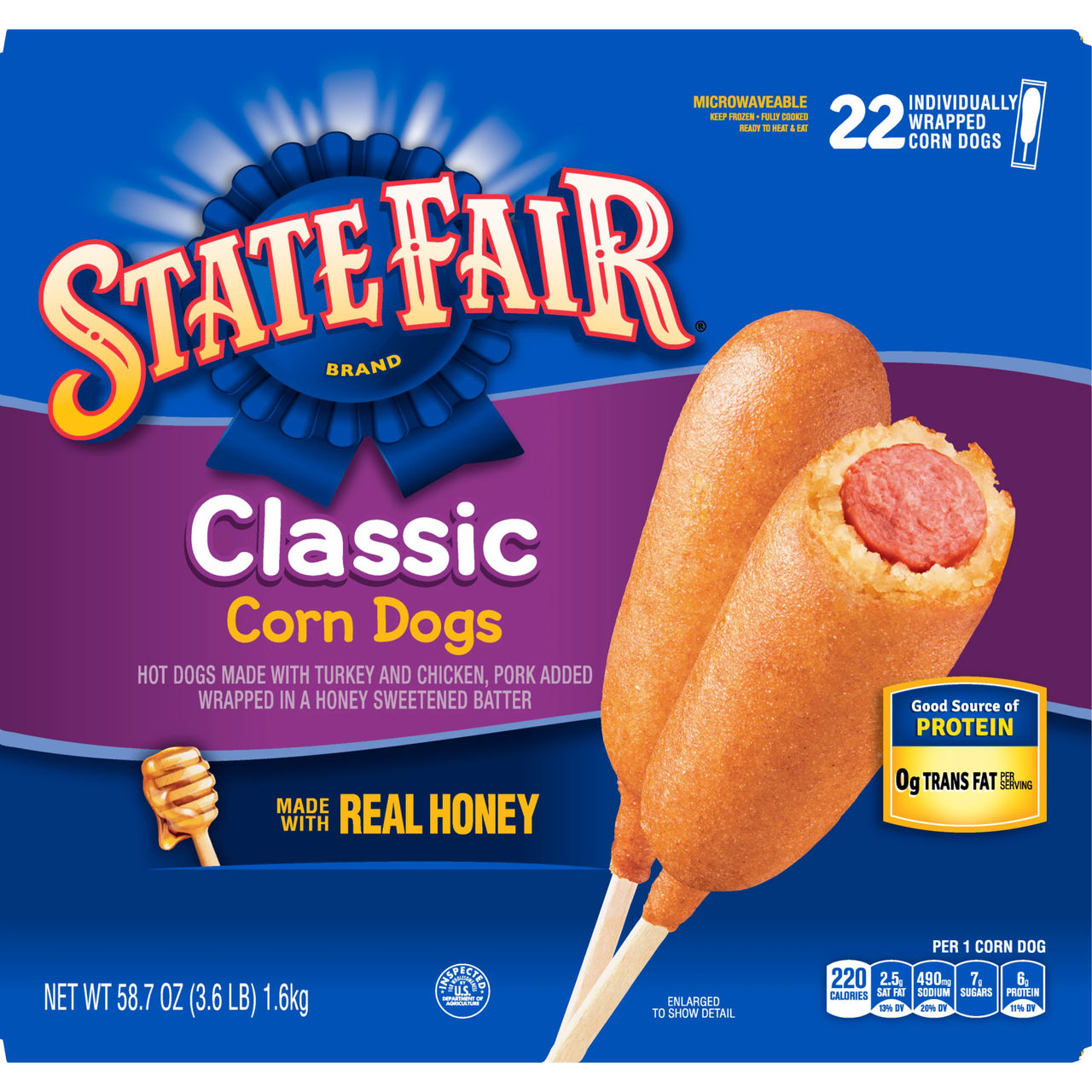 Classic corn dogs pack shot